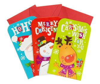 Set 3 Felicitari 3D Craciun pentru Bani, 31x21.5 cm, FR-621-108-1, Multicolor
