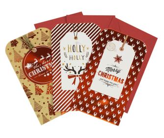 Set 3 Felicitari 3D Craciun pentru Bani, 31x21.5 cm, FR-621-109-1, Multicolor