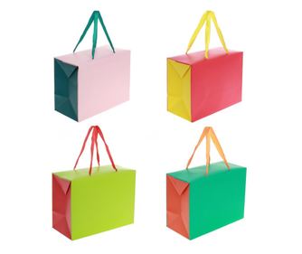 Set de 4 pungi cadou 2 in 1 fashion PAMI, PC-621-129L, 20x17 cm, Uni
