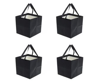 Set de 4 pungi cadou PAMI, PC-621-43L, 28x30x30 cm, Negru