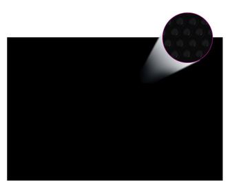 Napelem fts medencetakar flia, ngyzet alak, 6 x 4 m, fekete