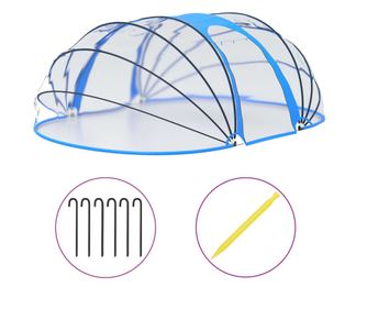 Cupola pentru piscina, 530x410x205 cm, oval
