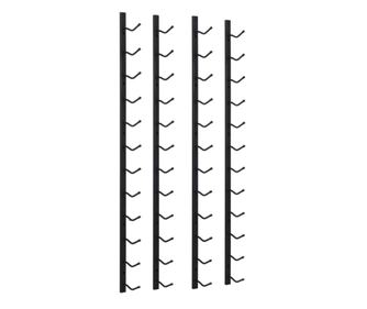 Zidni stalci za vino za 12 boca 2 kom crni željezni