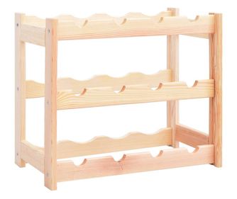 Stojan na víno pro 12 lahví, borovicové dřevo