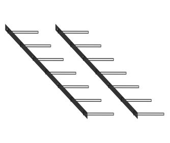 Zidni stalci za vino za 14 boca 2 kom crni metalni