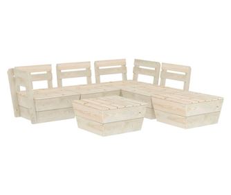 Set mobilier grădină din paleți, 6 piese, lemn de molid tratat