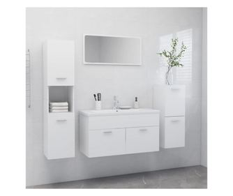 Set kupaonskog namještaja od iverice bijeli