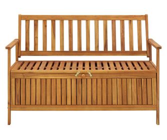 Vrtna klupa za pohranu 120 cm od masivnog bagremovog drva