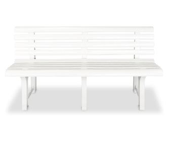 Vrtna klupa 145,5 cm plastična bijela