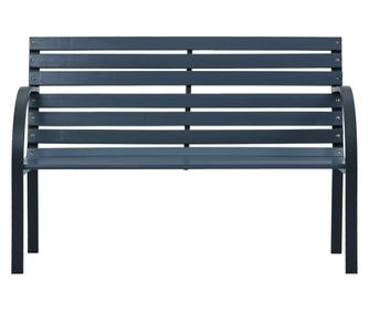 Vrtna klupa 120 cm siva drvena