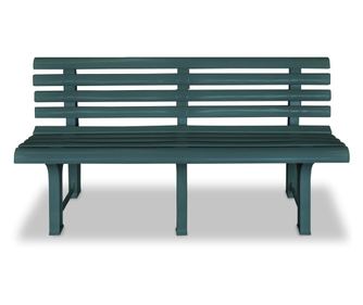 Vrtna klupa 145,5 cm plastična zelena