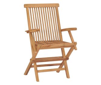 Hajtogathat kerti szkek, 4 db, tmr teakfa