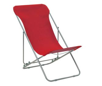 Sklopive stolice za plažu 2 kom čelik i tkanina Oxford crvene