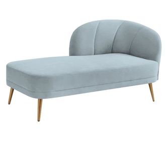 Канапе-шезлонг DKD Home Decor Небесно синьо полиестер Бор (160 x 80 x 90 cm)