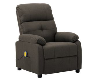 Električni masažni fotelj taupe blago