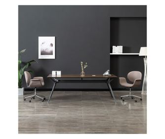 Vrtljiv jedilni stol taupe blago