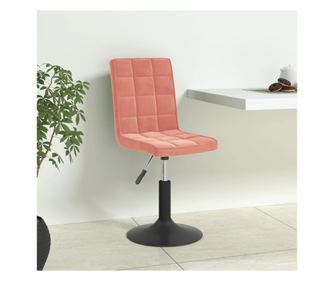 Kuhinjski stolčki, 4 kosi, roza, žamet