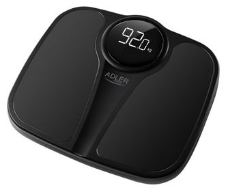Дигитален кантар Adler AD 8172B, 180 кг, LED дисплей, 34х31 см, Автоматично изключване, Черен