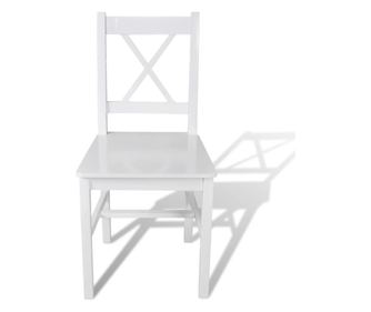 Jedilni stoli 6 kosov bela borovina