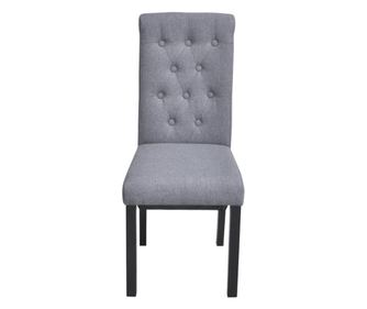 Jedilni stoli 4 kosi svetlo sivo blago