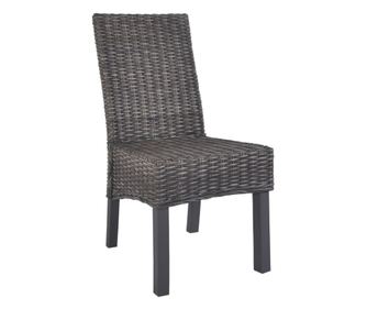 Jedilni stoli 4 kosi rjavi Kubu ratan in mangov les