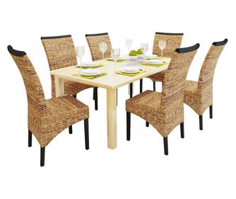 Jedilni stoli 6 kosov abaka in trden mangov les