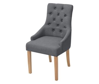 Jedilni stoli 6 kosov temno sivo blago