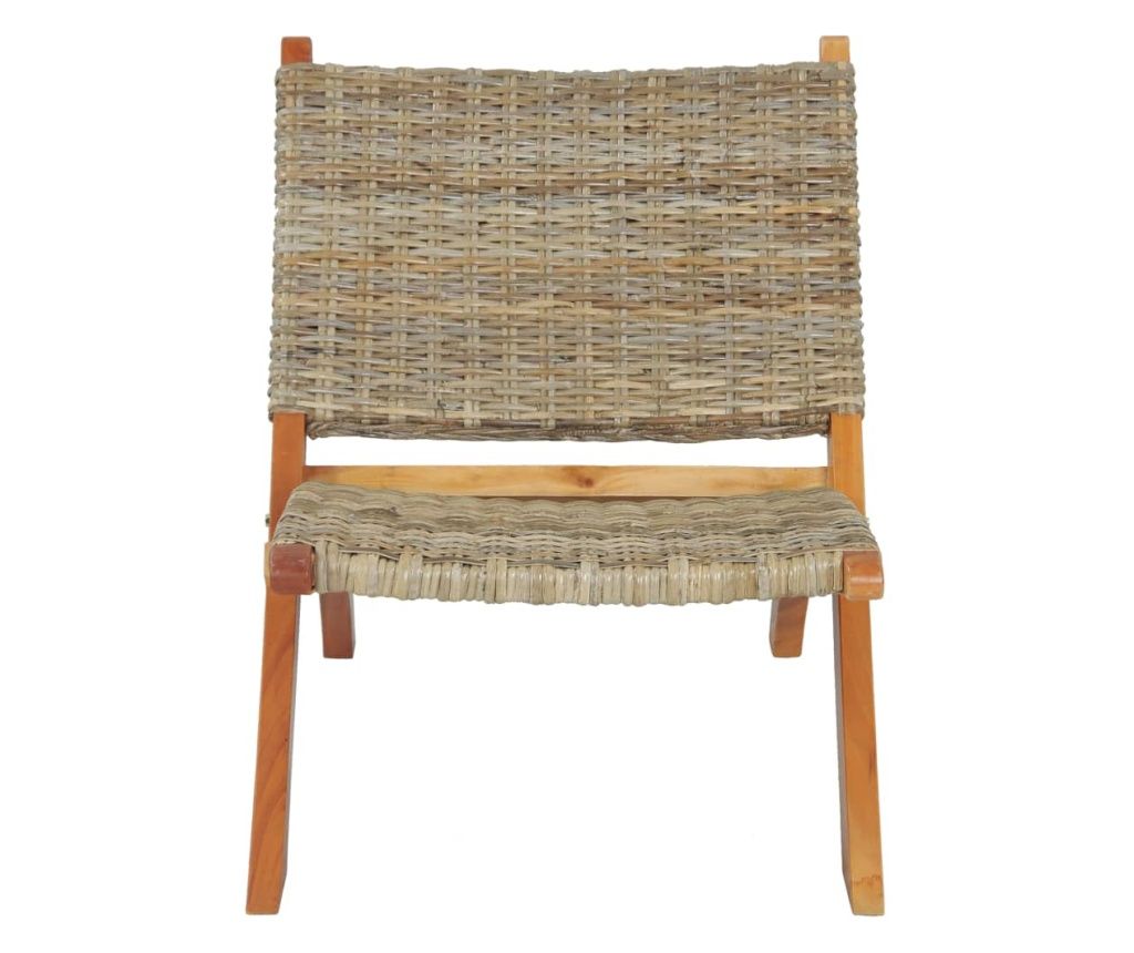 Stolica za opuštanje od prirodnog ratana kubu i drva mahagonija 