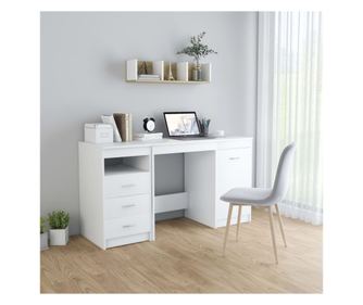 Birou, alb, 140 x 50 x 76 cm, PAL
