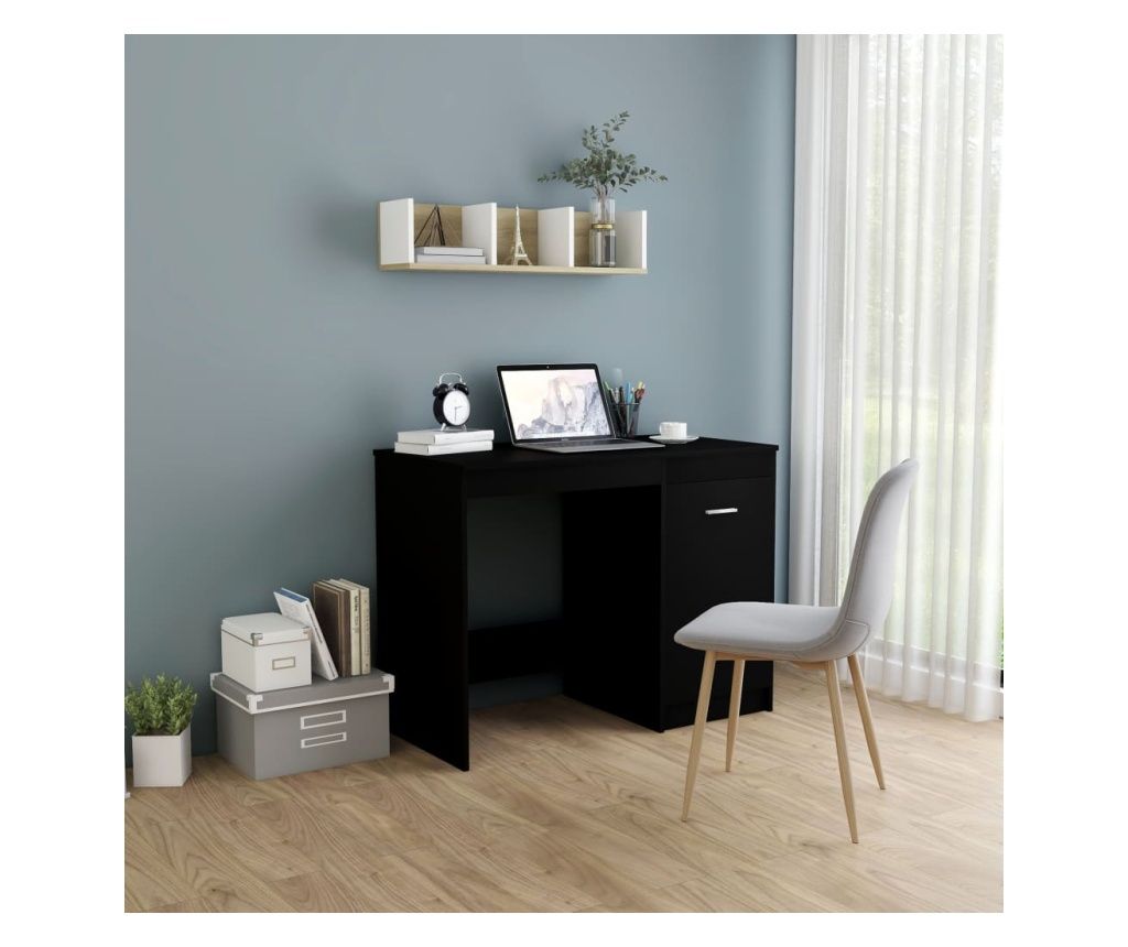 Radni stol crni 100 x 50 x 76 cm od iverice 