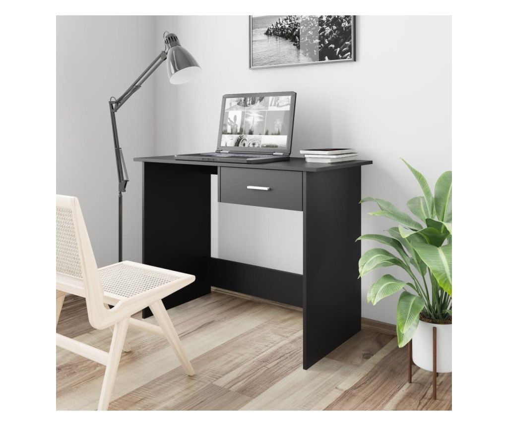 Radni stol crni 100 x 50 x 76 cm od iverice 