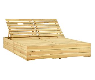 Двоен шезлонг с шалтета антрацит, импрегнирано борово дърво