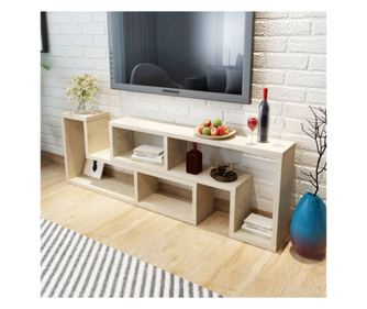 Dvostruki TV kabinet L-oblik boja hrastovine