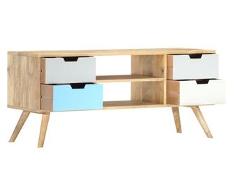 tömör mangófa TV-szekrény 110 x 35 x 48 cm