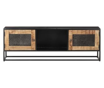 ТВ шкаф, 120x30x40 см, грубо мангово дърво