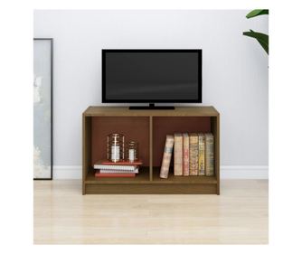 TV ormarić smeđa boja meda 70 x 33 x 42 cm od masivne borovine
