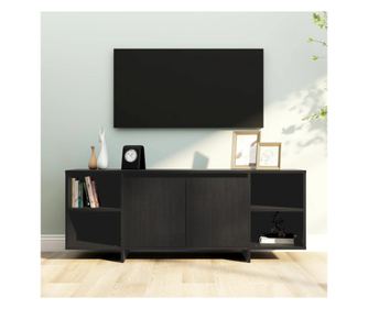TV ormarić crni 130 x 35 x 50 cm od iverice