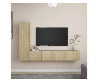 Set na TV, 4 kusy, sonoma dub, DTD