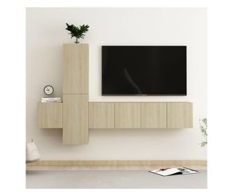 5-dijelni set TV ormarića boja hrasta sonome od iverice