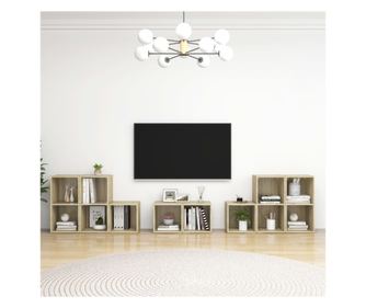 Set TV ormarića, 8 komada, sonoma hrast, iverica