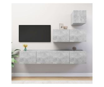 Set TV ormarića, 4 komada, betonski sivi, PAL