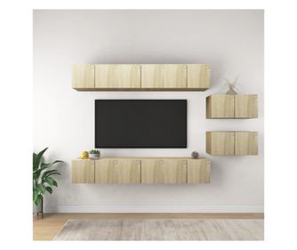 Set TV ormara, 8 komada, sonoma hrast, iverica