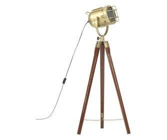 Stojací lampa na stativu masivní mangovníkové dřevo 97 cm