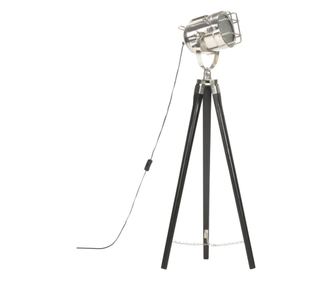 Stojací lampa na stativu černá masivní mangovníkové dřevo 97 cm