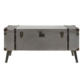 Маса за кафе, МДФ и алуминий, 102x51x47,5 см