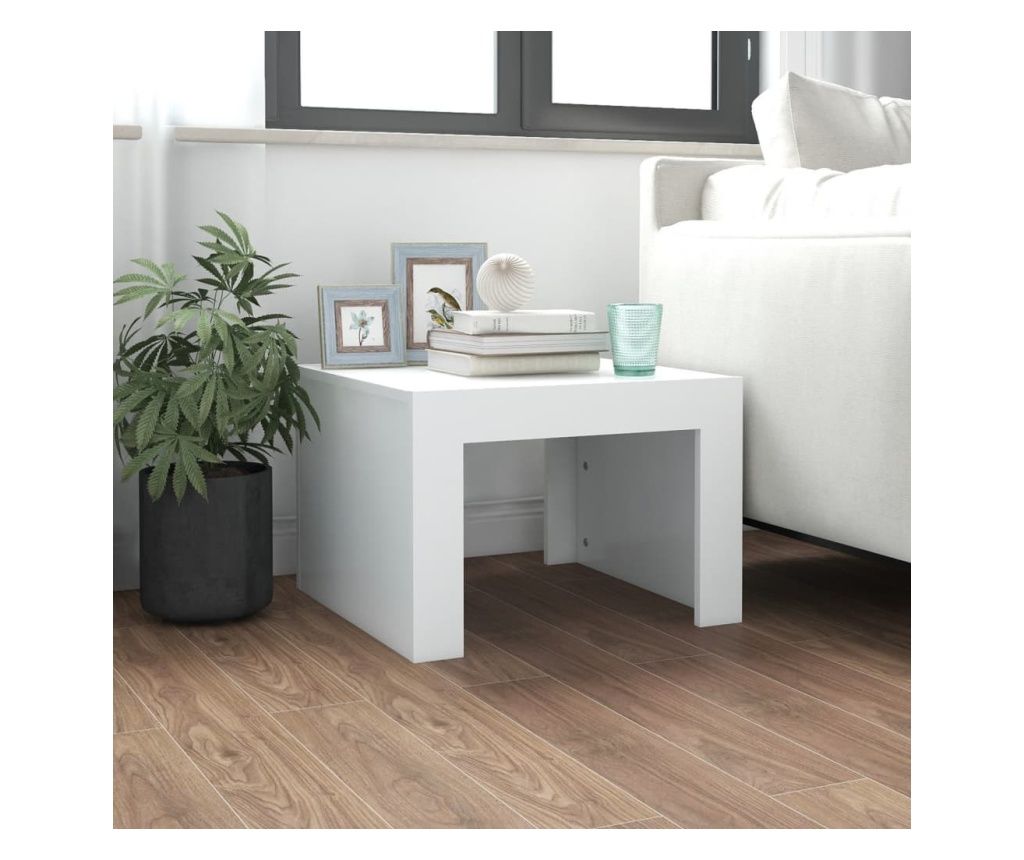 Stolić za kavu bijeli 50 x 50 x 35 cm od iverice 