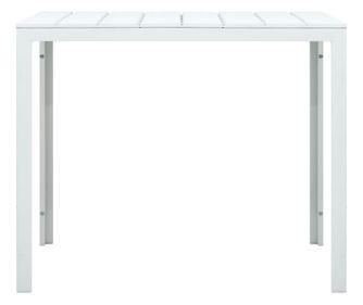fehér fautánzatú HDPE dohányzóasztal 78 x 78 x 74 cm