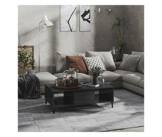 Konferenční stolek šedý vysoký lesk 103,5x60x35 cm dřevotříska