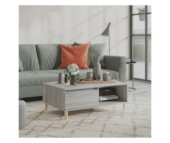 Klubska mizica siva sonoma 90x60x35 cm inženirski les