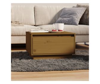 Kavni mizici, medena rjava, 55x56x32 cm, masivno borovo leso